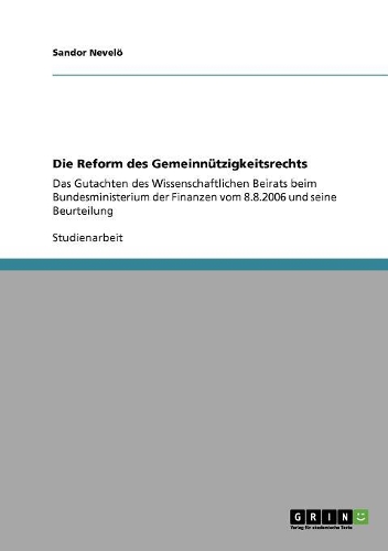 Die Reform des Gemeinnützigkeitsrechts