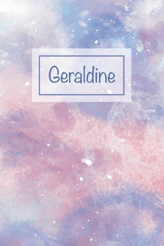 Geraldine: First Name Personalized Notebook, College Ruled (Lined) Journal, Cute Pastel Notepad with Marble Pattern for Girls, Teens and Women