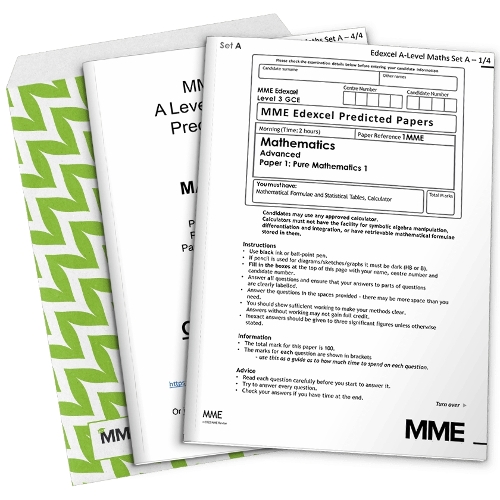 A Level Maths Predicted Papers 2023 - Edexcel - 1 Pack