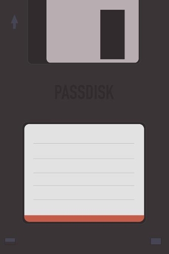 Dark Passdisk Floppy Disk 3.5 Diskette Retro Password log [110pages][6x9]