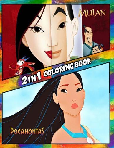 2 in 1 Coloring Book Mulan and Pocahontas