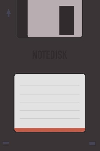 Dark Notedisk Floppy Disk 3.5 Diskette Notebook [lined] [110pages][6x9]