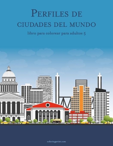 Perfiles de ciudades del mundo libro para colorear para adultos 5