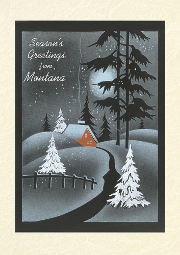 Vintage Lined Notebook Season's Greetings from Montana
