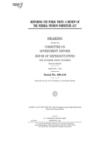 Restoring the public trust