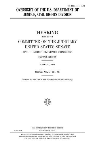 Oversight of the U.S. Department of Justice, Civil Rights Division