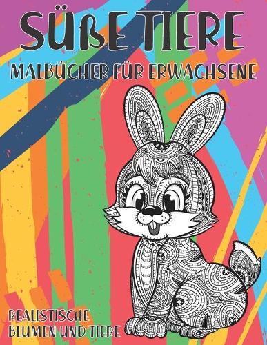 Malbücher für Erwachsene - Realistische Blumen und Tiere - Süße Tiere