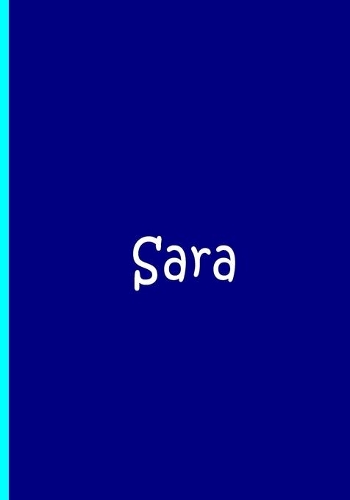 Sara - Blue Personalized Notebook / Journal / Blank Lined Pages / Soft Matte