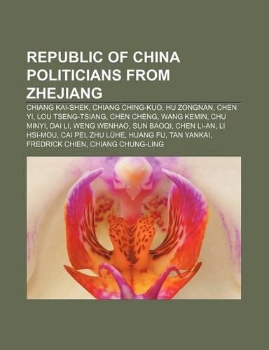 Republic of China Politicians from Zhejiang