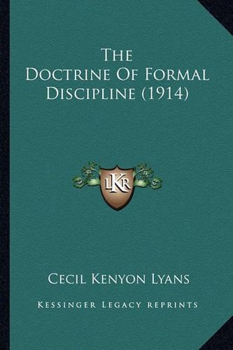 The Doctrine Of Formal Discipline (1914)