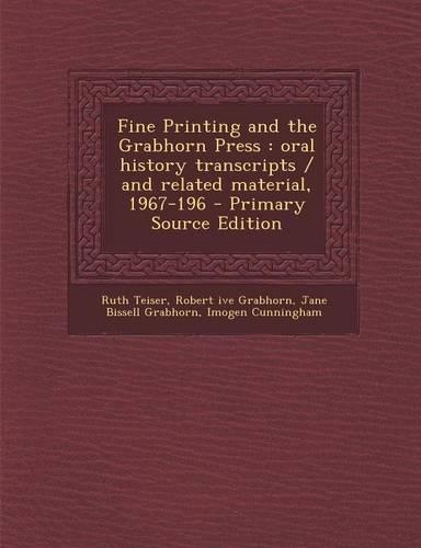Fine Printing and the Grabhorn Press