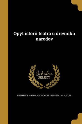 Opyt istorii teatra u drevnikh narodov