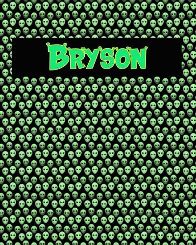 120 Page Handwriting Practice Book with Green Alien Cover Bryson
