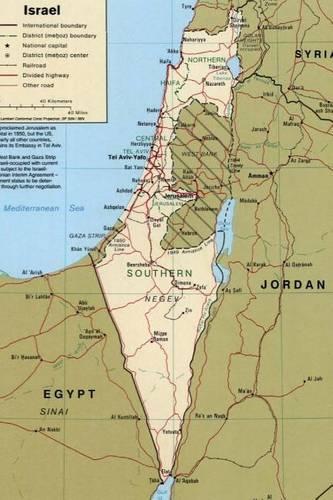 A Map of the Nation of Israel