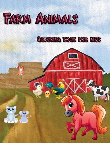 Farm animal coloring book for kids