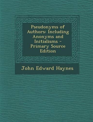 Pseudonyms of Authors