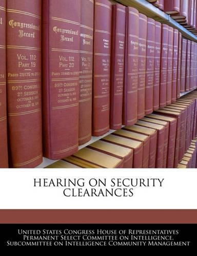 Hearing on Security Clearances