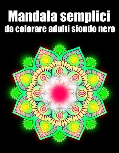 Mandala semplici da colorare adulti sfondo nero