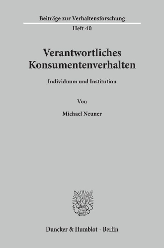 Verantwortliches Konsumentenverhalten