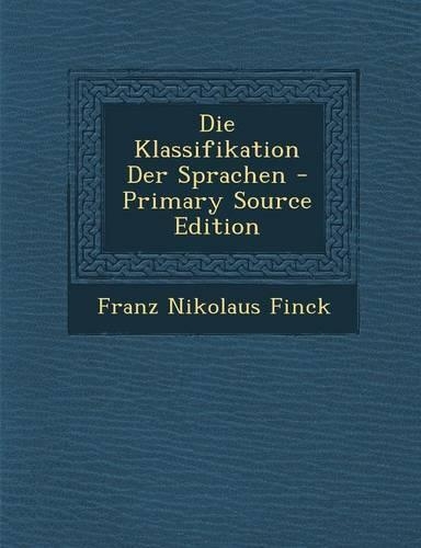 Die Klassifikation Der Sprachen