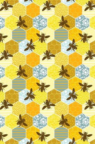 Bullet Journal Notebook Honey Bees Pattern 1