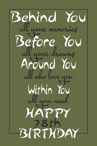 Behind You All Your Memories Happy 78th Birthday