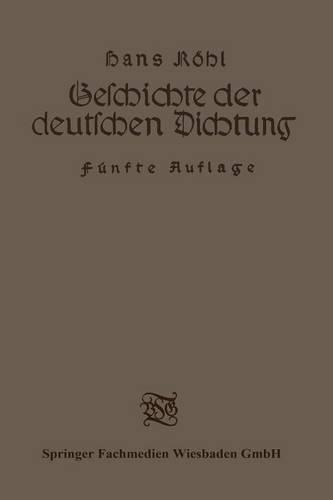Geschichte der deutschen Dichtung