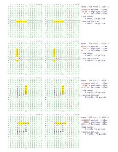 Fifty Scrabble Box Scores Games 1001-1050