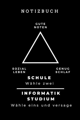 Notizbuch Gute Noten Sozial Leben Genug Schlaf Schule Wähle Zwei Informatik