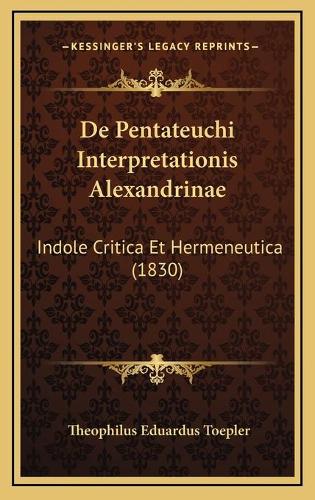 De Pentateuchi Interpretationis Alexandrinae