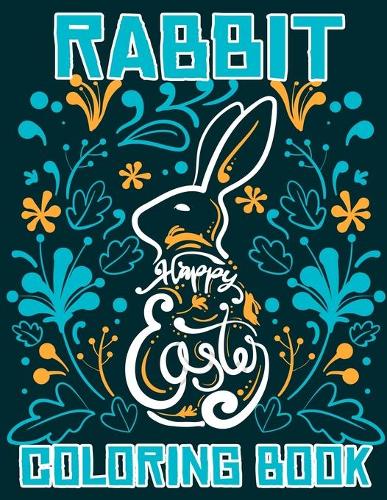 Rabbit happy Easter Coloring Book