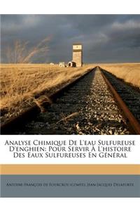 Analyse Chimique de L'Eau Sulfureuse D'Enghien