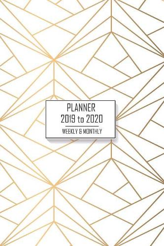 Academic Planner At A Glance Gold Geometric Design