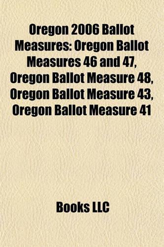 Oregon 2006 Ballot Measures