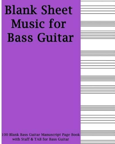 Blank Sheet Music for Bass Guitar