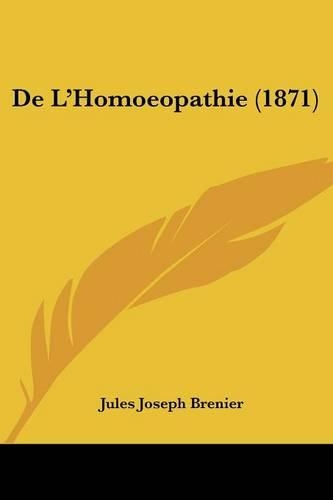 De L'Homoeopathie (1871)