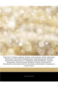 Articles on Defunct Texas League Teams, Including