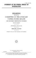 Oversight of the Federal Bureau of Investigation