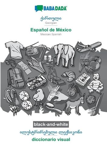 Georgian (in georgian script) - Español de México, visual dictionary, BW
