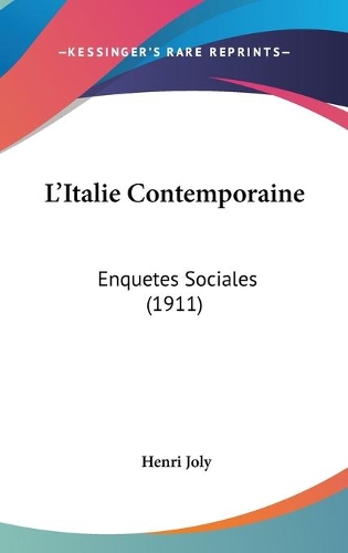 L'Italie Contemporaine