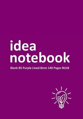 Idea Notebook Blank B5 Purple Lined 8mm 140 Pages BULB