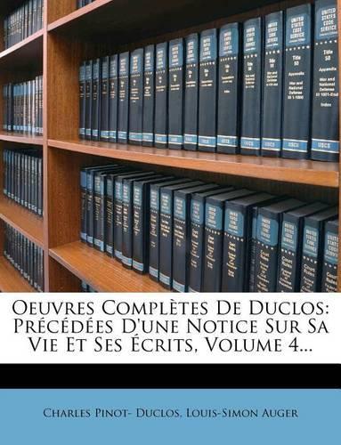Oeuvres Completes de Duclos