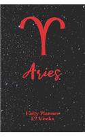 Aries Zodiac Sign - Daily Planner 52 Weeks