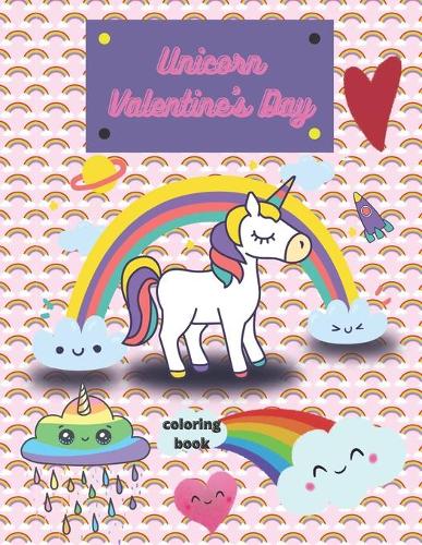 Unicorn Valentine's Day Coloring Book
