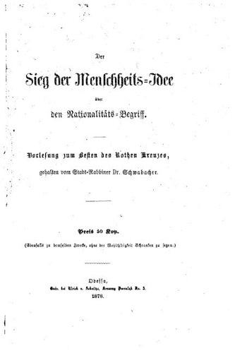 Der Sieg der Menschheits-idee über den Nationalitäts-begriff