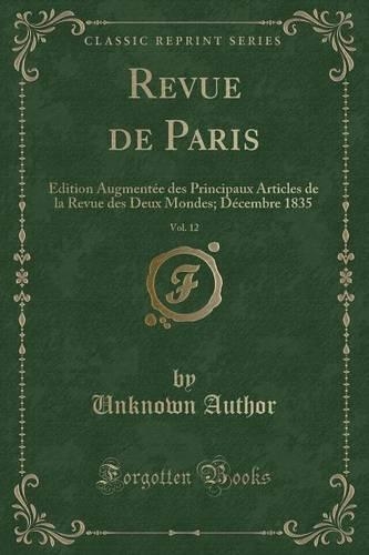 Revue de Paris, Vol. 12