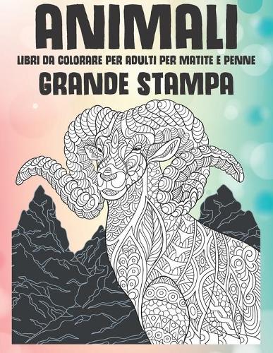 Libri da colorare per adulti per matite e penne - Grande stampa - Animali