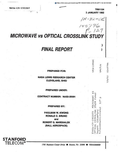 Microwave Vs Optical Crosslink Study