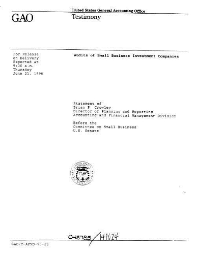 Audits of Small Business Investment Companies