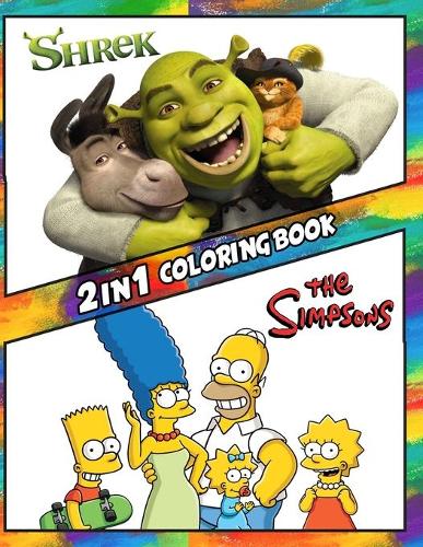 2 in 1 Coloring Book Shrek and Simpsons